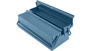 06135-W Cantilever tool box length 530mm/3 compartments