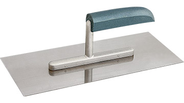 11020-W Plastering trowel 270mm_stainless steel_wooden handgrip on aluminium foot