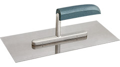 11020-W Plastering trowel 270mm_stainless steel_wooden handgrip on aluminium foot