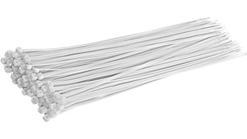96026 Taśmy kablowe 4.8x350mm_białe/100szt.